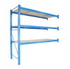 Profesionální regál Biedrax přídavný 80 x 200 x 200 cm, 3 police - nosnost 350 kg/police, modrý