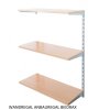Nástěnný regál přídavný 30 x 80 x 100 cm, stříbrný - 3 police buk