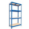 Kovový regál Biedrax 60 x 60 x 180 cm, modrý - 4 police MDF