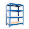Kovový regál do spíže Biedrax 60 x 120 x 90 cm, modrý - 4 police MDF