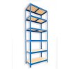 Kovový regál do spíže Biedrax 35 x 90 x 210 cm, modrý - 6 polic MDF