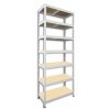 Kovový regál do spíže Biedrax 35 x 90 x 210 cm, bílý - 7 polic MDF