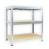 Kovový regál do spíže Biedrax 45 x 120 x 120 cm, pozinkovaný - 3 police MDF