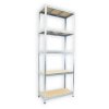 Kovový regál do spíže Biedrax 60 x 120 x 210 cm, pozinkovaný - 5 polic MDF