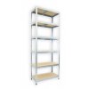 Kovový regál do spíže Biedrax 50 x 90 x 210 cm, pozinkovaný - 6 polic MDF