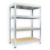 Kovový regál do spíže Biedrax 35 x 120 x 120 cm, pozinkovaný - 4 police MDF