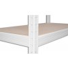 Kovový regál do spíže Biedrax 50 x 120 x 210 cm, bílý - 8 polic MDF