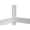 Kovový regál do spíže Biedrax 50 x 120 x 210 cm, bílý - 8 polic MDF