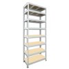 Kovový regál do spíže Biedrax 50 x 120 x 210 cm, bílý - 8 polic MDF