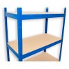 Kovový regál do spíže Biedrax 35 x 120 x 210 cm, modrý - 8 polic MDF