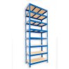 Kovový regál do spíže Biedrax 35 x 120 x 270 cm, modrý - 8 polic MDF