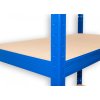 Kovový regál do spíže Biedrax 50 x 60 x 210 cm, modrý - 8 polic MDF