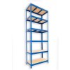 Kovový regál do spíže Biedrax 50 x 120 x 210 cm, modrý - 6 polic MDF
