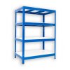Kovový regál do spíže Biedrax 45 x 120 x 120 cm, modrý - 4 police bílé lamino 12mm