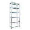 Kovový regál do spíže Biedrax 50 x 60 x 210 cm, pozinkovaný - 6 polic bílé lamino 12mm
