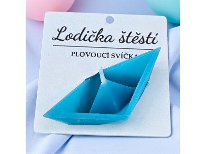 Lodička štěstí - Lodička v kartičce Plovoucí svíčka