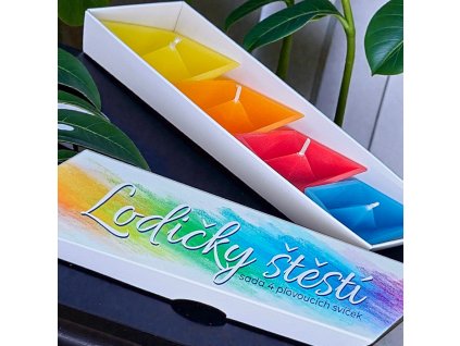 Plovoucí svíčky - Lodičky štěstí - sada v dárkové krabičce