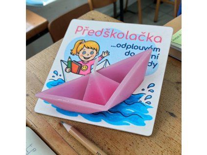Plovoucí svíčka v kartičce - Předškolačka