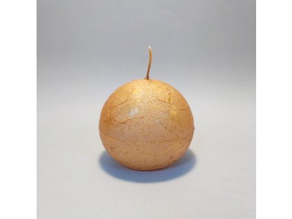 svíčka kulatá 6 cm zlatá