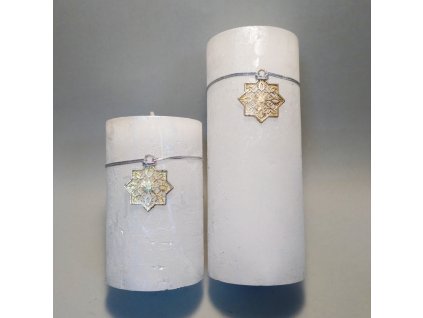 Svíčka válec – bílá, hladká