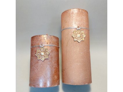 Svíčka válec – měděná, hladká