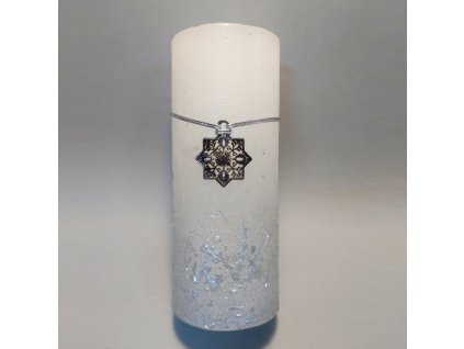 svíčka válec stříbrná1295