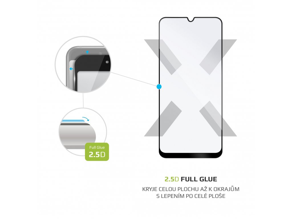 FIXED Full Cover 2,5D Tempered Glass for Samsung Galaxy A50/A50s/A30s, black