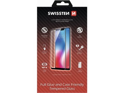 SWISSTEN GLASS COLOR FRAME, CASE FRIENDLY FOR XIAOMI REDMI NOTE 9 BLACK