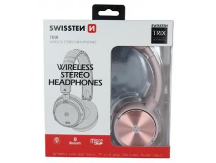 WIRELESS STEREO HEADPHONES SWISSTEN TRIX PINK