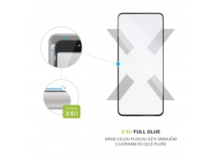 FIXED Full Cover 2,5D Tempered Glass for Oppo A72, black