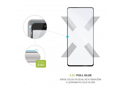 FIXED Full Cover 2,5D Tempered Glass for Samsung Galaxy M52 5G, black