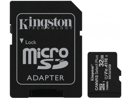 Kingston Canvas Select Plus A1/micro SDHC/32GB/UHS-I U1 / Class 10/+ Adaptér