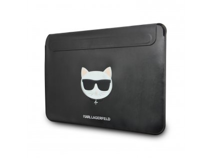 Karl Lagerfeld KLCS133CHBK Kožené Choupette Sleeve Pouzdro pro MacBook Air/Pro