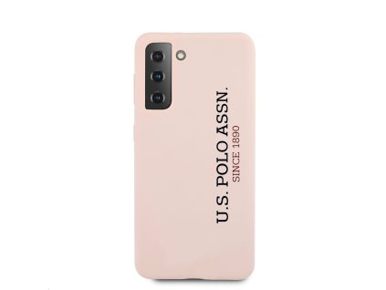 U.S. Polo USHCS21SSILLPV2 Logo Silikonový Kryt pro Samsung Galaxy S21 Light Pink