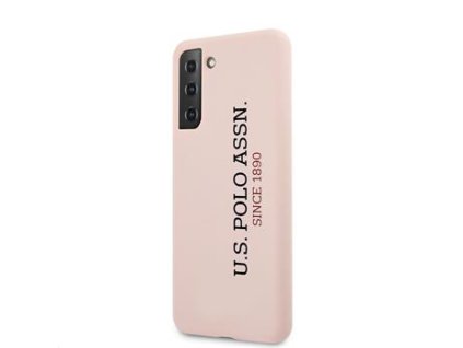 U.S. Polo USHCS21MSILLPV2 Logo Silikonový Kryt pro Samsung Galaxy S21 Plus Light Pink