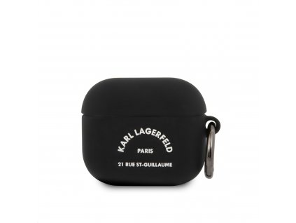 Karl Lagerfeld Rue St Guillaume Silikonové Pouzdro pro Airpods 3 Black