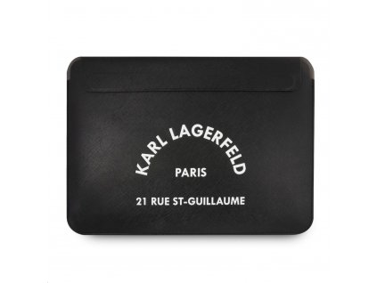 Karl Lagerfeld KLCS133RSGSFBK Kožené RSG Logo Sleeve Pouzdro pro MacBook Air/Pro