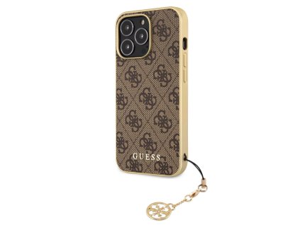 Guess 4G Charms Zadní Kryt pro iPhone 13 Pro Max Brown