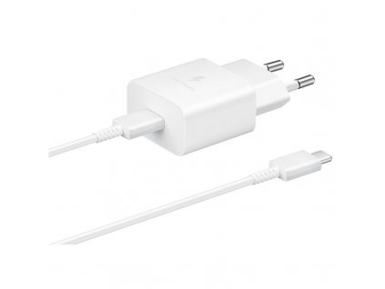 EP-T1510XWE Samsung USB-C 15W Cestovní nabíječka + USB-C Datový Kabel White