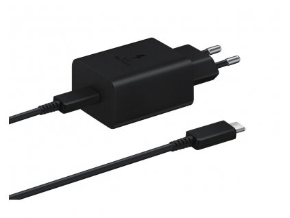 EP-T4510XBE Samsung 45W Cestovní nabíječka + USB-C Datový Kabel Black