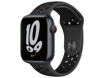 Apple Watch Nike Series 7 GPS 41mm Starlight Aluminium Case with Pure Platinum Black Nike Sport Band