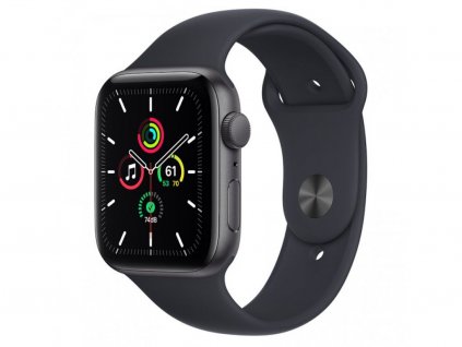 Apple Watch SE (2021) GPS 44mm Space Grey Aluminium Case with Midnight Sport Band (MKQ63)