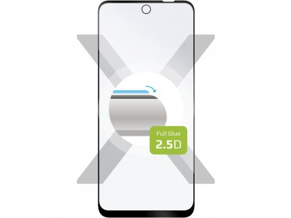 Ochranné tvrzené sklo FIXED Full-Cover pro Motorola Moto E32, černé