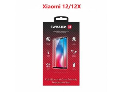 SWISSTEN GLASS COLOR FRAME, CASE FRIENDLY FOR XIAOMI 12/12X BLACK