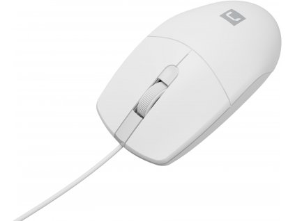 Natec optická myš RUFF 2/1 000 DPI/Kancelářská/Optická/1 000 DPI/Drátová USB/Bílá