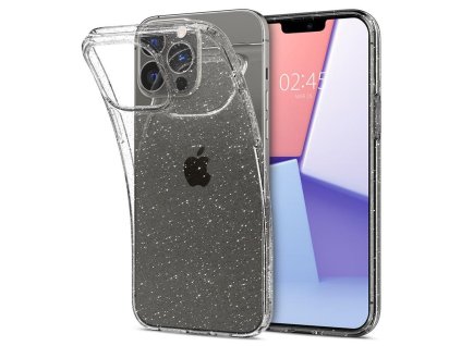 Ochranný kryt Spigen Liquid Crystal Glitter pro Apple iPhone 13 Pro transparentní
