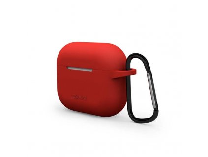 Epico silikonové pouzdro Outdoor Cover s karabinou pro Apple AirPods 3 červené