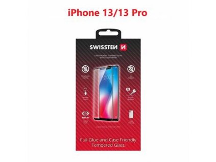 SWISSTEN GLASS COLOR FRAME, CASE FRIENDLY FOR APPLE IPHONE 13/13 PRO BLACK