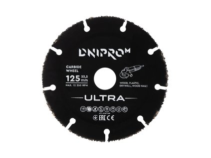 Karbidový kotouč pro brusku ULTRA 125 mm 22,2 mm Dnipro-M