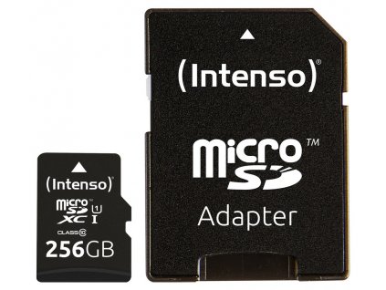 Intenso 256GB micro SDXC Premium UHS-I + adaptér